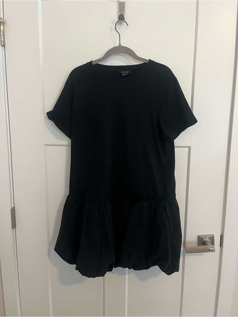 Sanctuary Black Short-Sleeve Peplum Dress